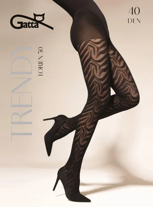 GATTA LORIEN 30, 31 - RAJSTOPY DAMSKIE WZORZYSTE 40 DEN - 000.198 - TRENDY AW26/27