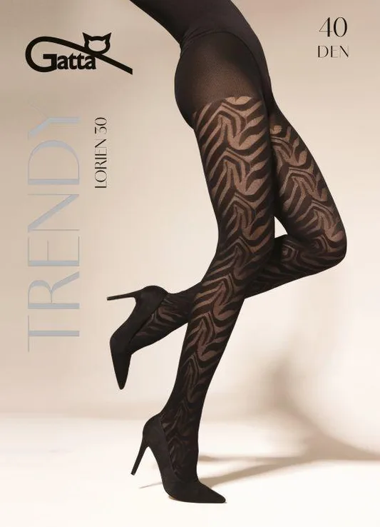GATTA LORIEN 30, 31 - RAJSTOPY DAMSKIE WZORZYSTE 40 DEN - 000.198 - TRENDY AW26/27