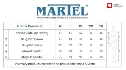 MARTEL PIŻAMA DAMSKA DANUTA III FROTTE