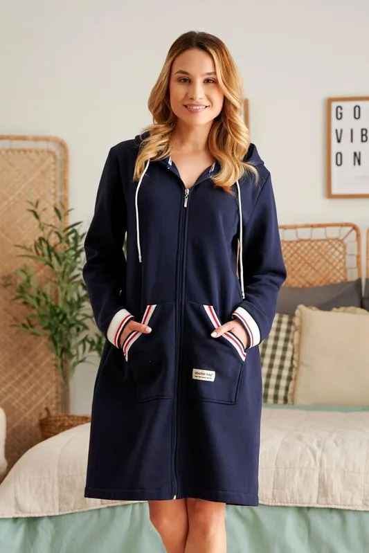 DOCTOR-NAP SZLAFROK DAMSKI SMZ.4508 NAVY BLUE WL26