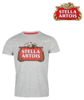 RAJ-POL T- SHIRT MĘSKI STELLA ARTOIS SZARY 117205, 117212, 117229, 117236, 117243