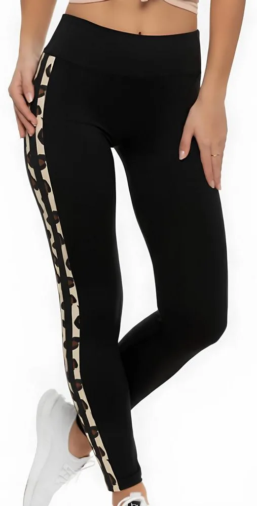 NOVITI LEGGINSY WZOROWANE LE007