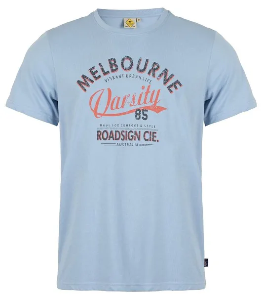 RAJ-POL ROADSIGN THEME 2 MĘSKI T-SHIRT MELBOURNE, NIEBIESKI 19-007580-3, 19-007580-1, 19-007580-2, 19-007580-4, 19-007580-5