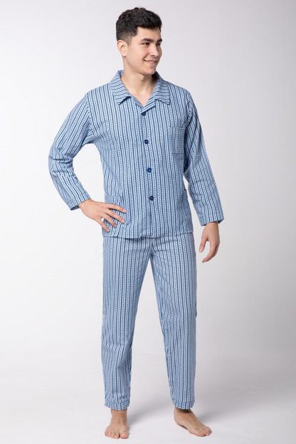 KUBA PIŻAMA MĘSKA FLANELA, ROZPINANA R.L-XXL
