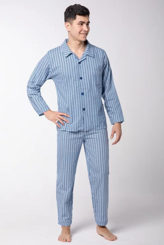 KUBA PIŻAMA MĘSKA FLANELA, ROZPINANA R.L-XXL