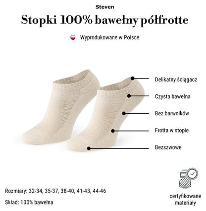 STEVEN STOPKI DAMSKIE PÓŁFROTTE 198 NATURALNE