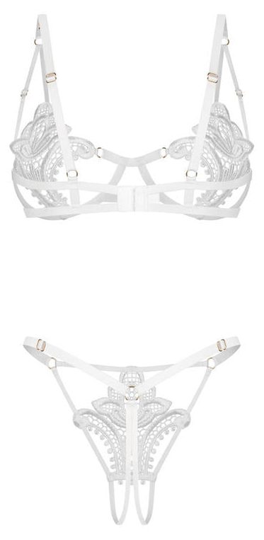 OBSESSIVE LUISE SUBLIM WHITE KOMPLET 2-CZ OTWARTY