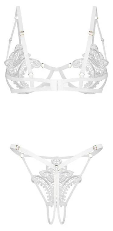 OBSESSIVE LUISE SUBLIM WHITE KOMPLET 2-CZ OTWARTY