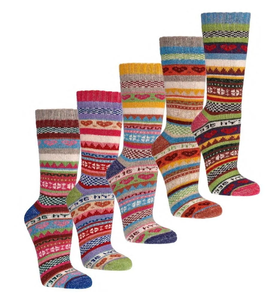 SKARPETKI WEŁNIANE SOCKS 4 FUN KOLOROWE CIEPŁE ART. W2199 ostatnie sztuki