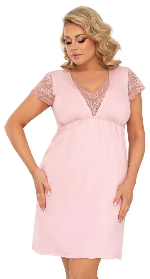 DONNA CELINE PLUS SIZE - KOSZULKA NOCNA KRÓTKI RĘKAW