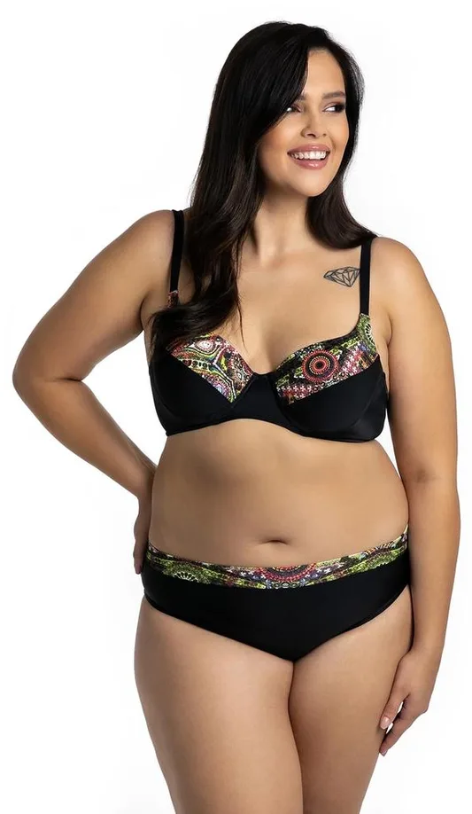 PRIMO DWUCZĘŚCIOWY KOSTIUM KĄPIELOWY PLUS SIZE USZTYWNIANE MISKI I FIGI PEŁNE 73
