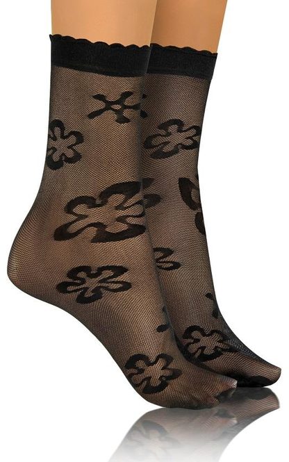 SKARPETKI SK SOCKS PRZEZROCZYSTE Z WZORKIEM