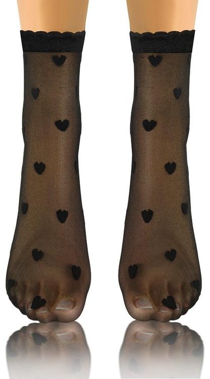 SKARPETKI SK SOCKS PRZEZROCZYSTE Z WZORKIEM