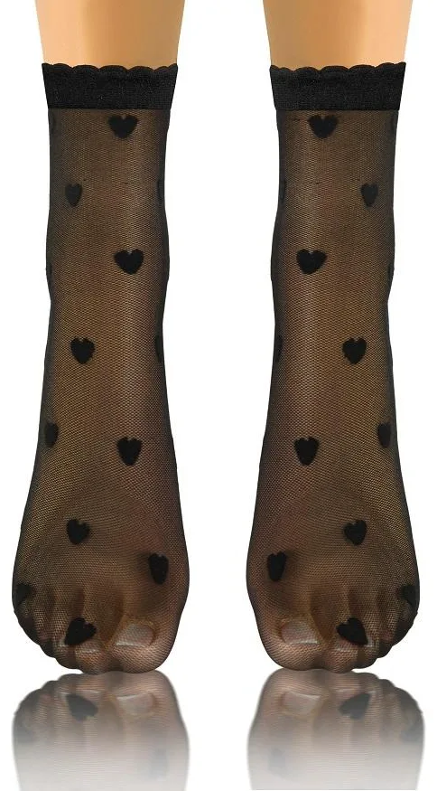 SKARPETKI SK SOCKS PRZEZROCZYSTE Z WZORKIEM