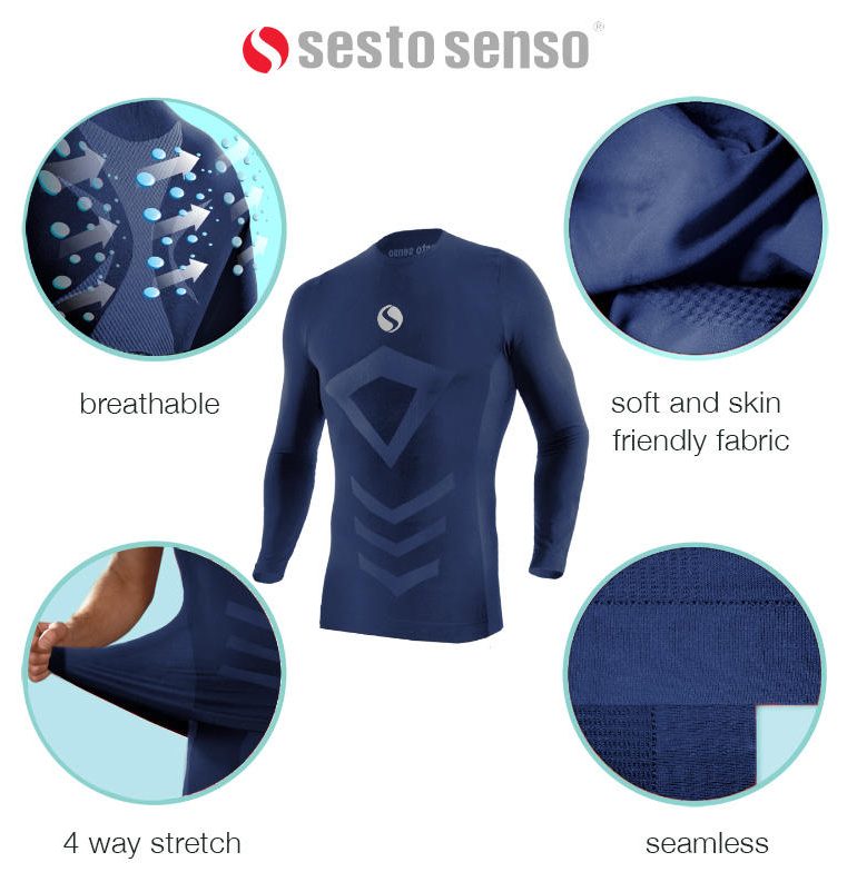 SESTO-SENSO MENS TOP SHORT CL 39 - KOSZULKA TERMOAKTYWNA KRÓTKI RĘKAW