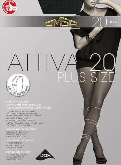 OMSA RAJSTOPY RELAKSUJĄCE ATTIVA 20 DEN PLUS SIZE