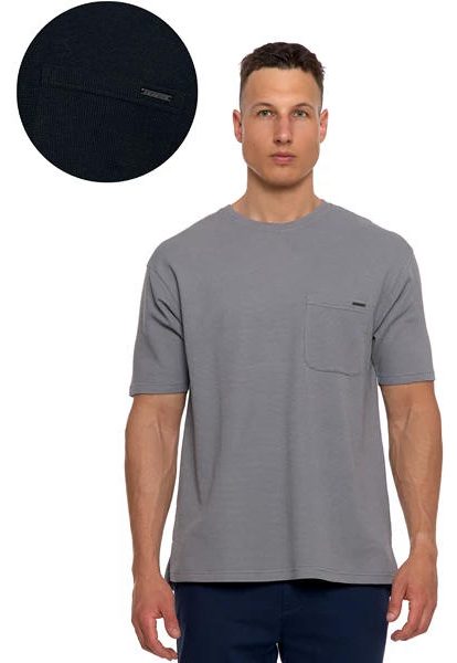 MORAJ T-SHIRT MĘSKI STRUKTURALNY CASUAL Z KIESZONKĄ OTS2700-003