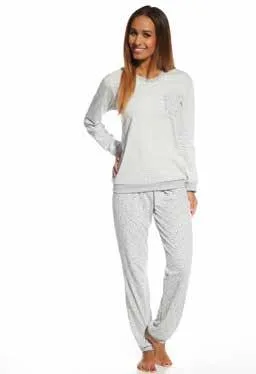 CORNETTE PIŻAMA DAMSKA WHITE BEAR 2 671/109, DŁUGI RĘKAW