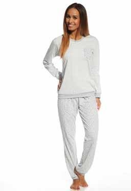 CORNETTE PIŻAMA DAMSKA WHITE BEAR 2 671/109, DŁUGI RĘKAW