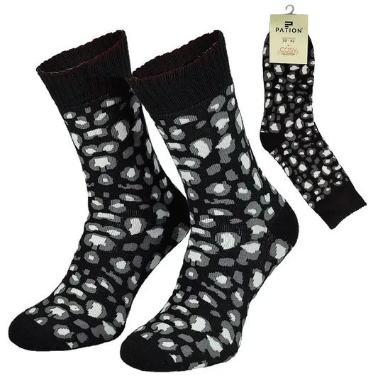 PATION SKARPETA COSY CZARNA WZOROWANA CĘTKI 736003, 736010