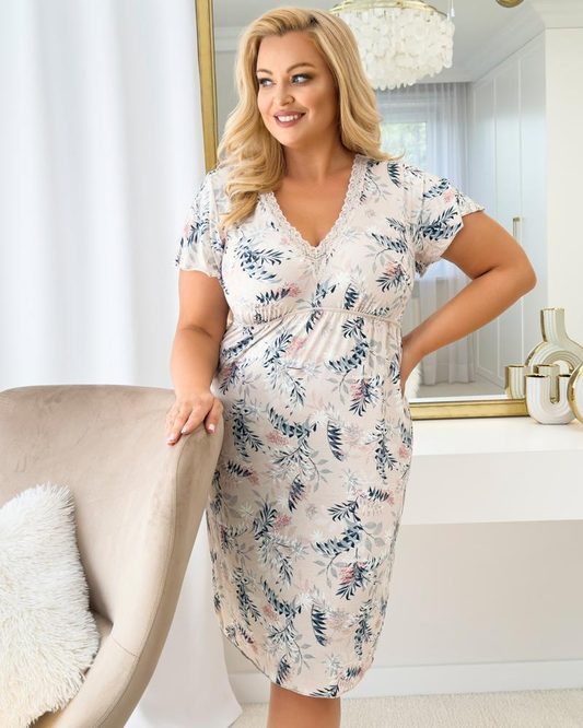 DONNA KOSZULA NOCNA DAMSKA GOYA PLUS SIZE KR/RĘKAW