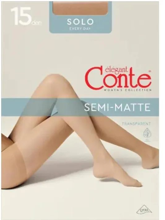 CONTE RAJSTOPY DAMSKIE ZE SPODENKAMI SEMI-MATTE SOLO 15 (EURO-KOPERTA)
