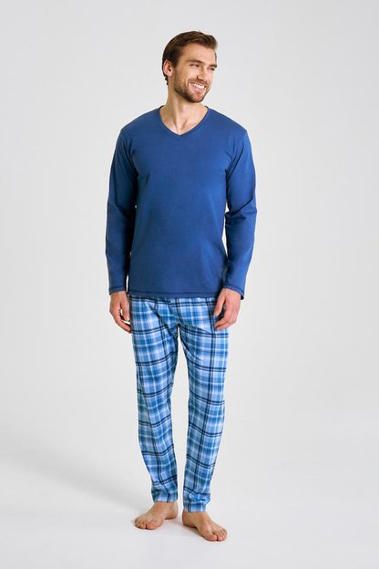TARO 3477 PIŻAMA MĘSKA DŁUGA MARK 5XL-6XL -KOLEKCJA AW 25/26