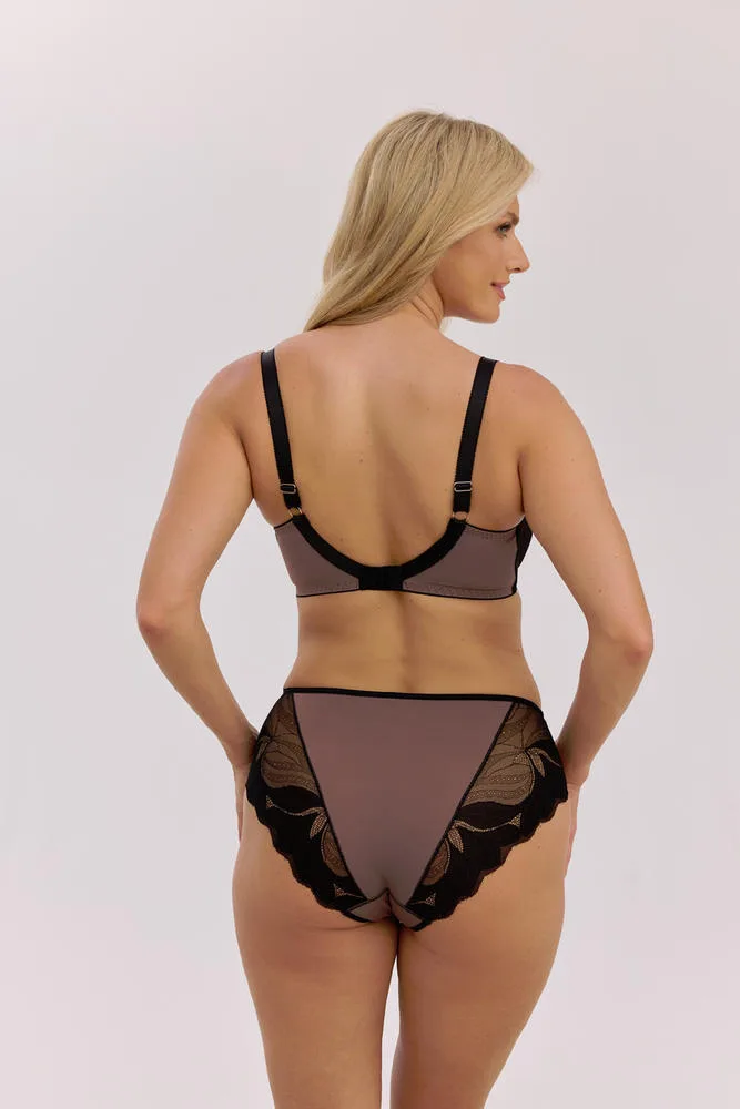 GAIA BIUSTONOSZ SEMI-SOFT VIOLETA BSO 1345 CZARNY