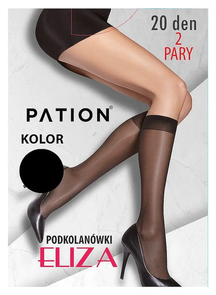 PODKOLANÓWKI ELIZA PATION 20 DEN ELIZA NERO 2-PAK 731640