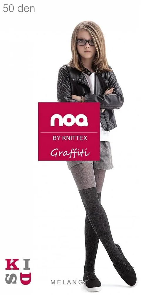 KNITTEX DR1603 - RAJSTOPY DZIECIĘCE GRAFFITI 50 DEN