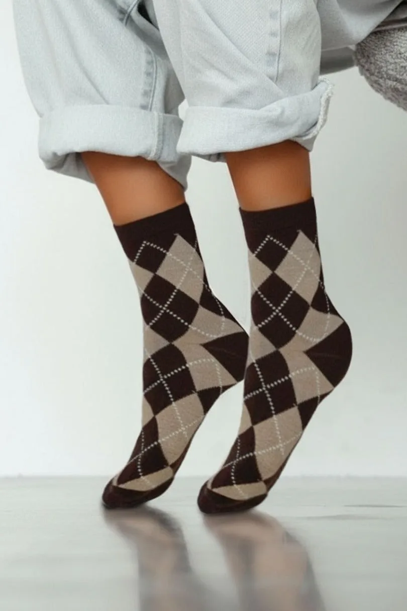 Skarpetki dziecięce w romby Vintage 1184.060