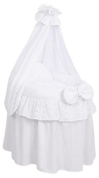 Wózek dla lalek Kosz Mojżesza dla lalek z baldachimem LITTLE PRINCESS różowy