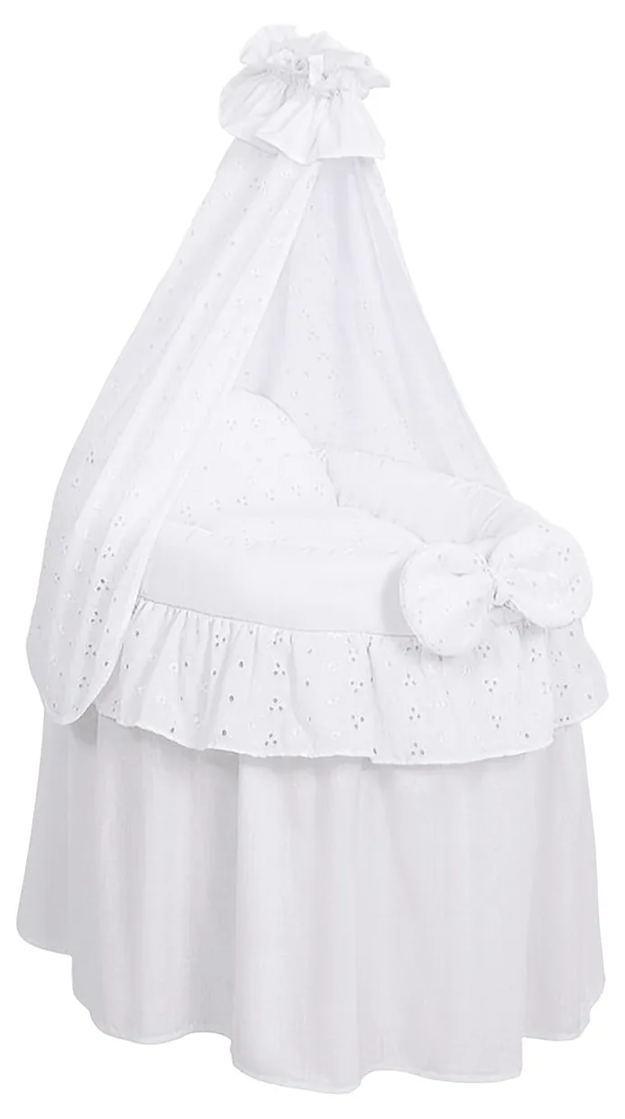 Wózek dla lalek Kosz Mojżesza dla lalek z baldachimem LITTLE PRINCESS różowy