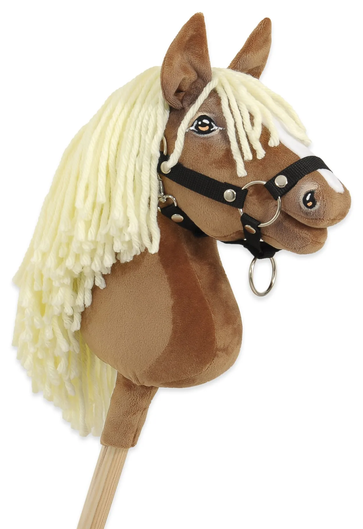 Hobby Horse Średni koń na kiju Premium jasny beżowy haflinger A4