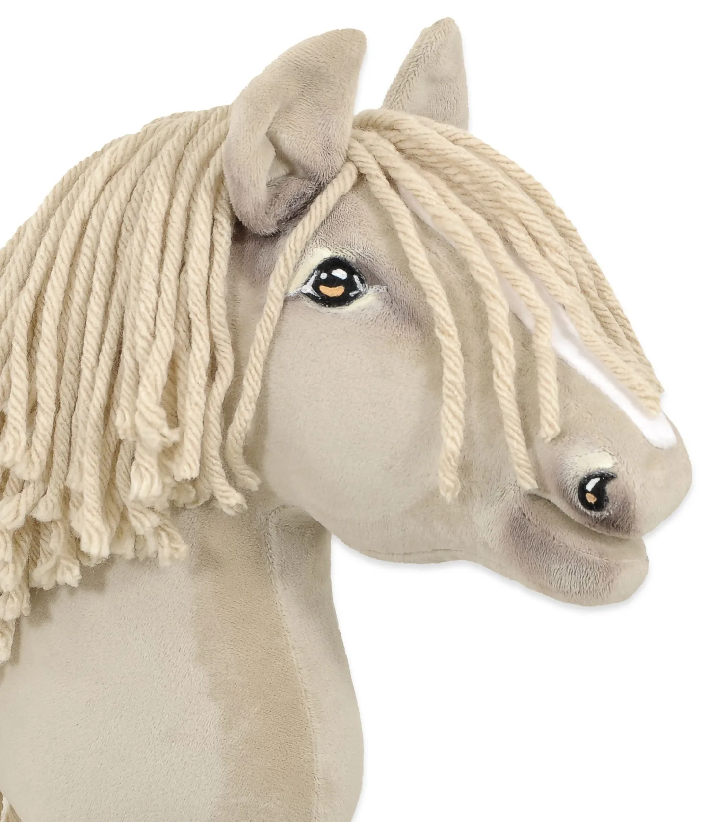Hobby Horse Średni koń na kiju Premium kremowy cremello A4