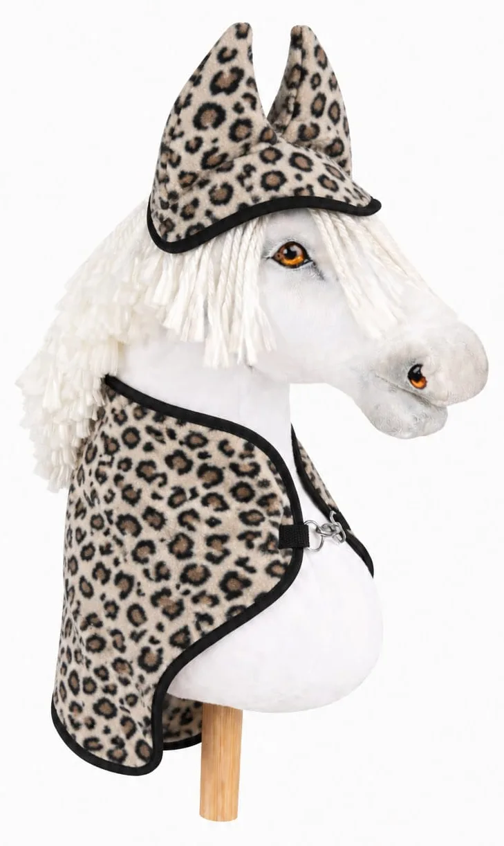 Zestaw dla Hobby Horse A3: polarowa derka + nauszniki – kremowy