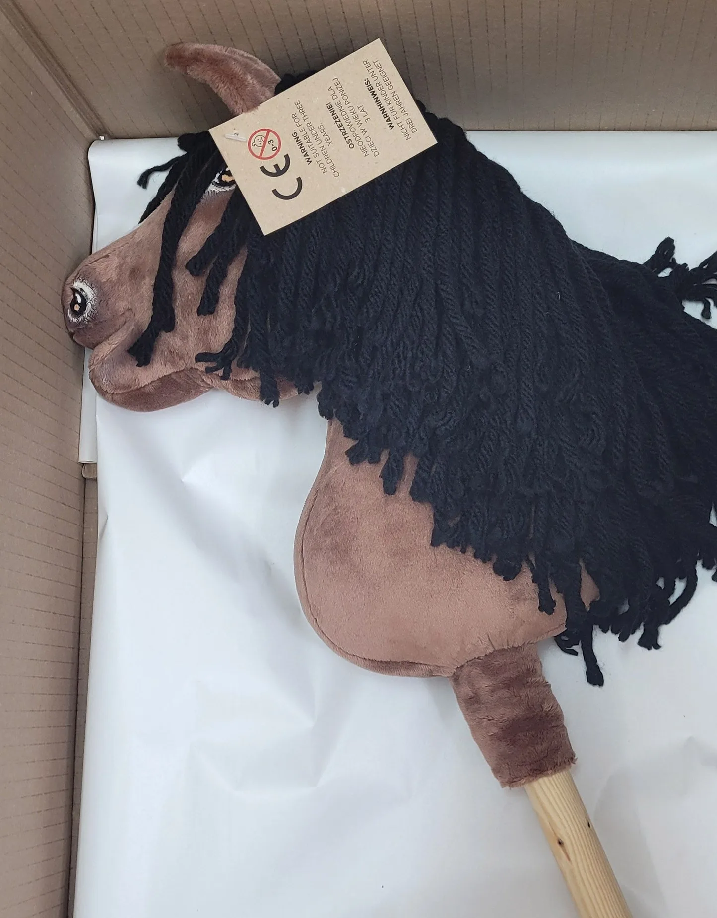 Hobby Horse Średni koń na kiju Premium brązowy gniady A4