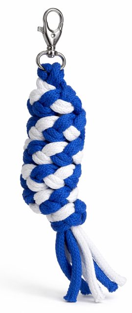 Uwiąz dla konia Hobby Horse pleciony ze sznurka – biało-różowy