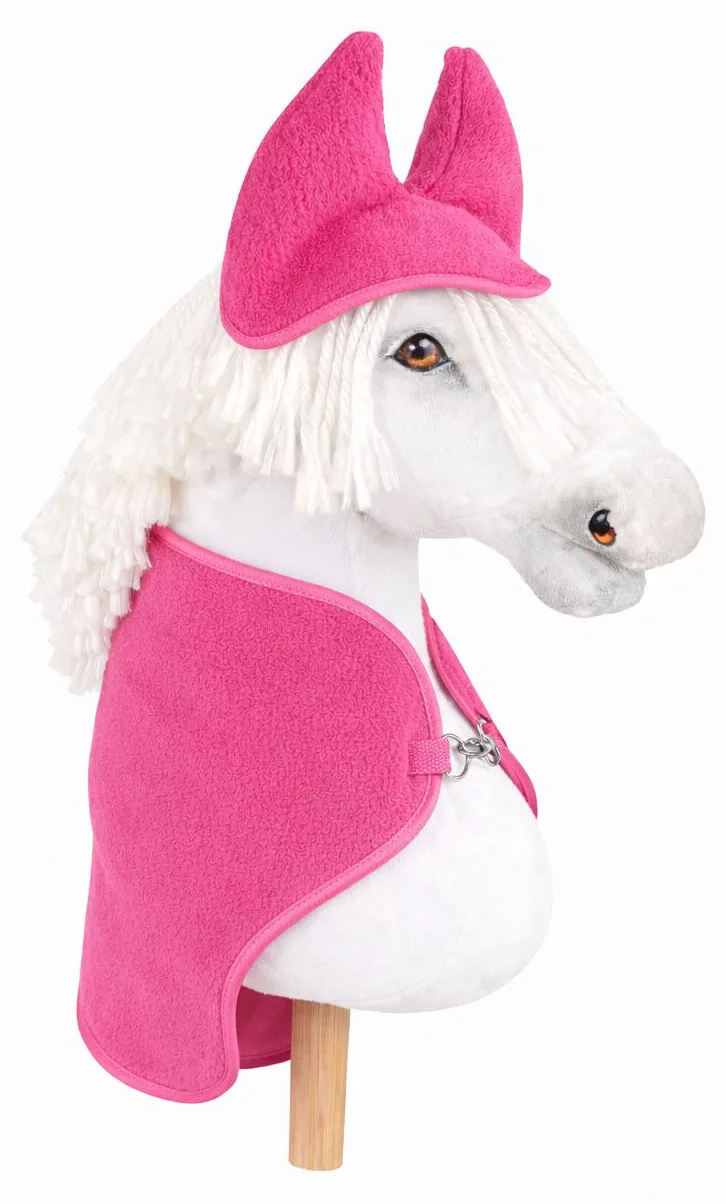 Zestaw dla Hobby Horse A3: polarowa derka + nauszniki – kremowy