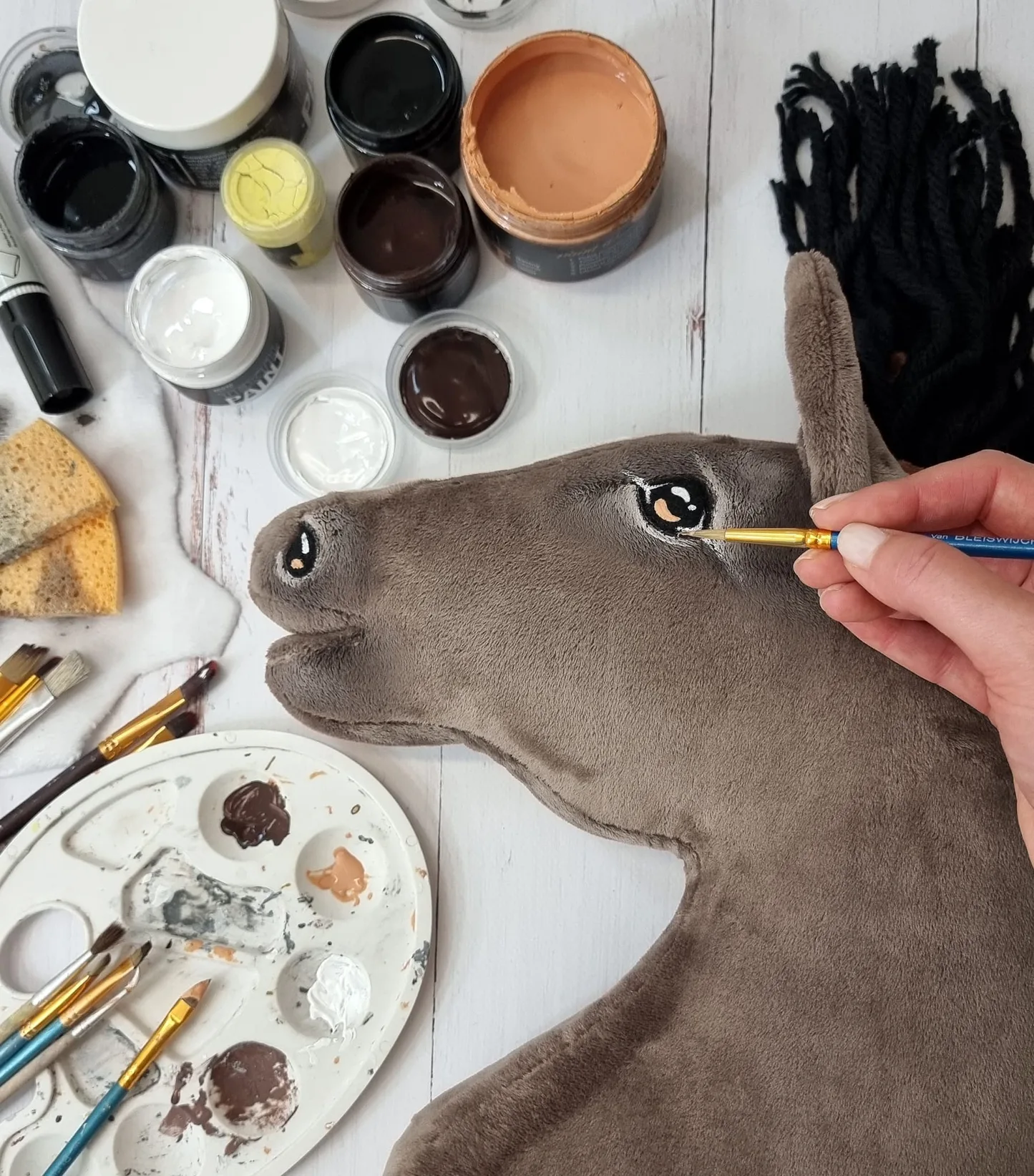 Hobby Horse Duży koń na kiju Premium - myszaty A3