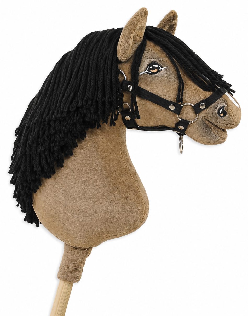 Hobby Horse Duży koń na kiju Premium - maść jelenia A3