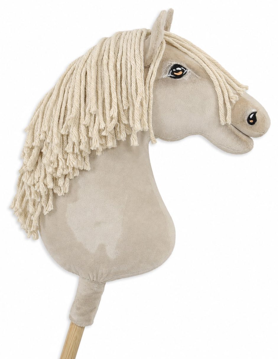 Hobby Horse Duży koń na kiju Premium - cremello A3