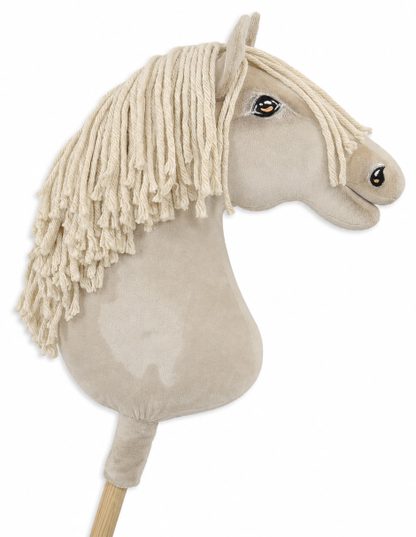Hobby Horse Duży koń na kiju Premium - cremello A3