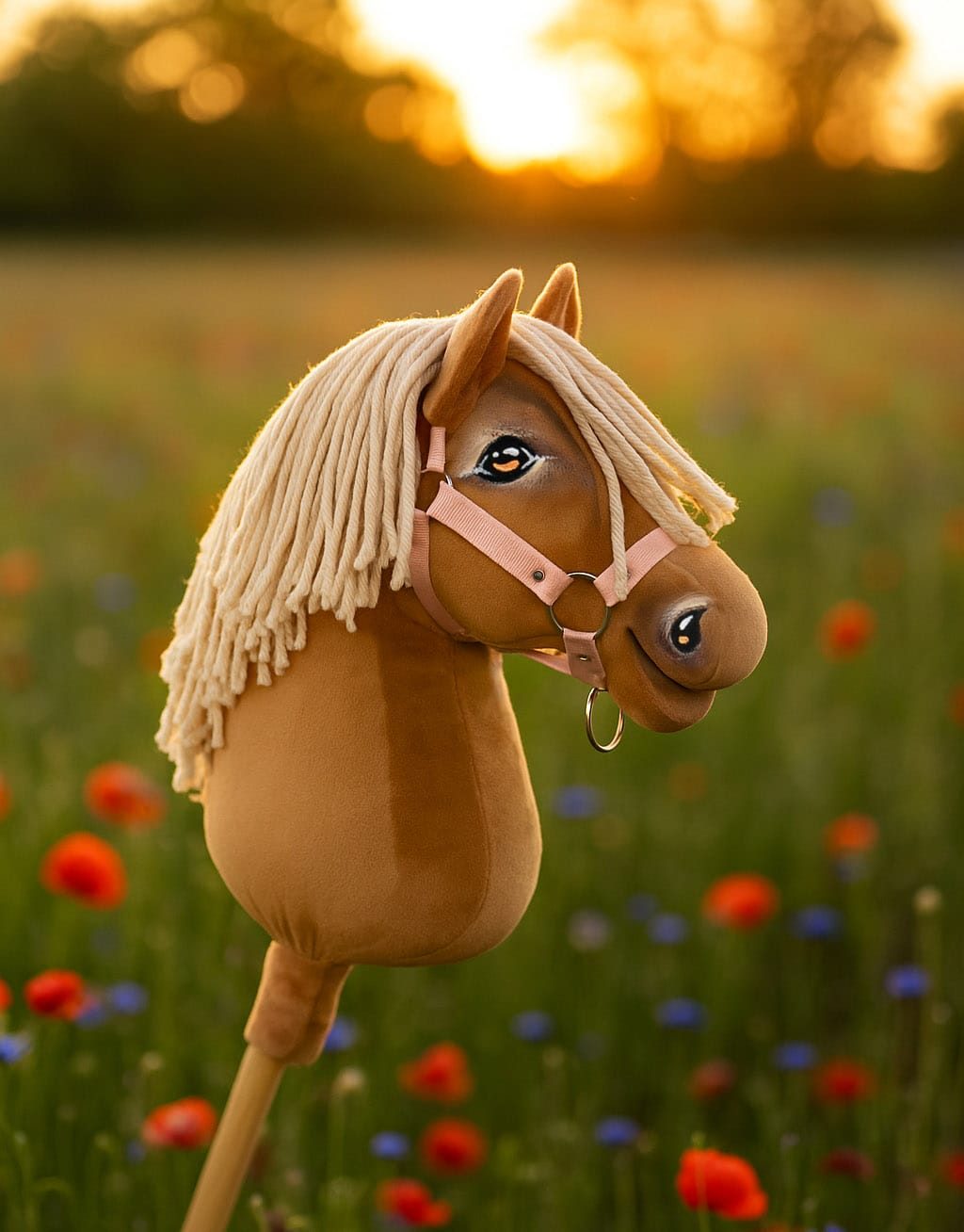 Hobby Horse Duży koń na kiju Premium - izabelowaty A3