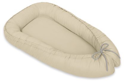 Kokon niemowlęcy dwustronny kojec otulacz Premium MY SWEET BABY- beżowy