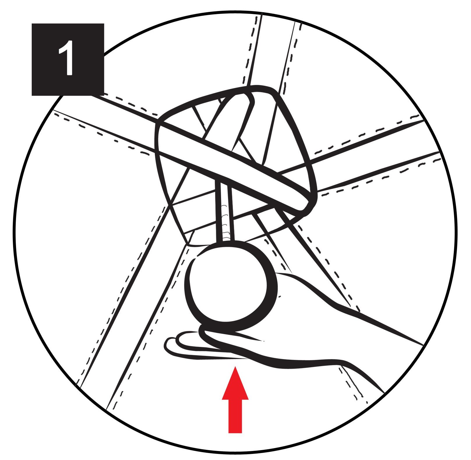 Stabilizator do tipi drewniany