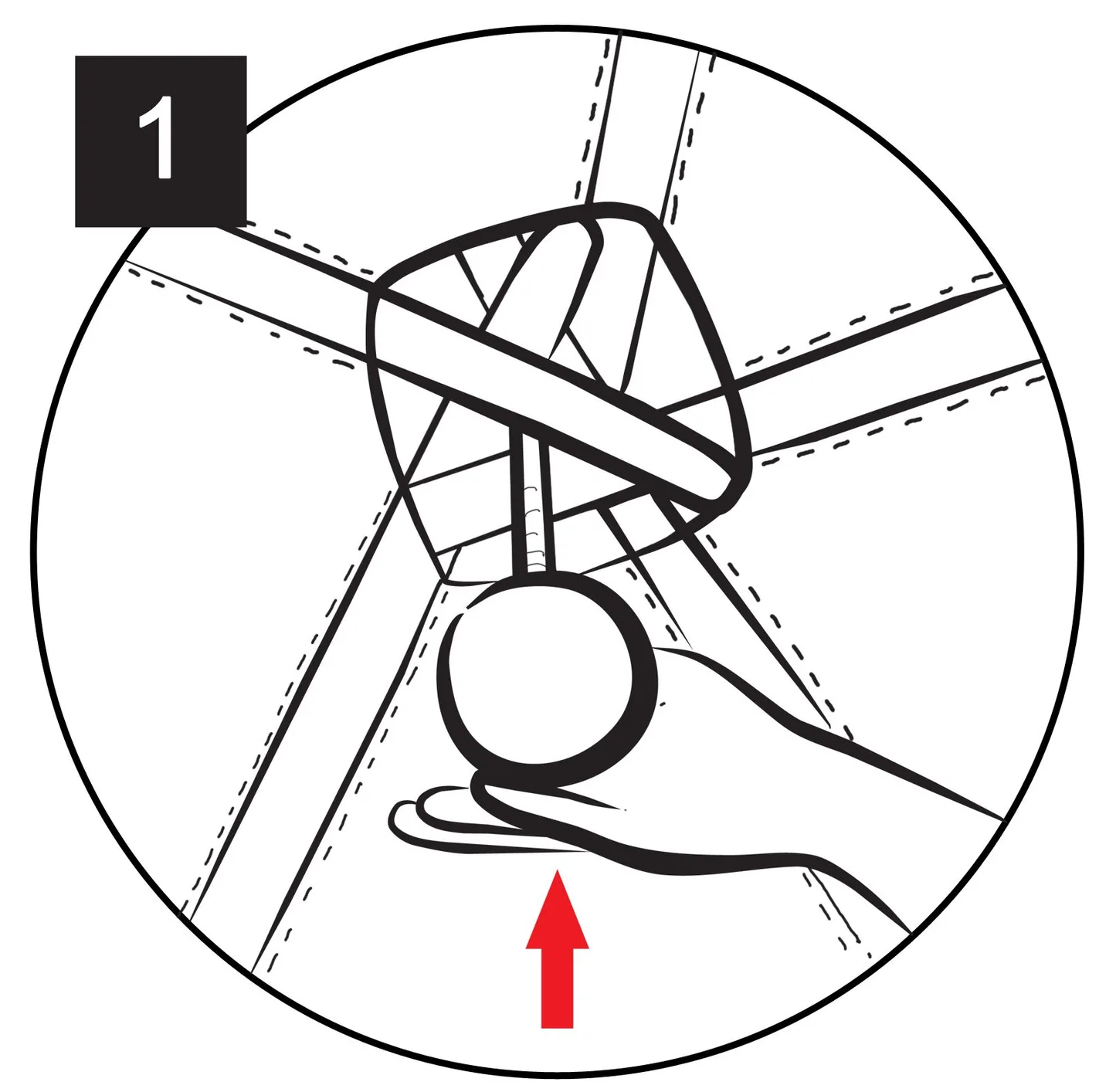 Stabilizator do tipi drewniany