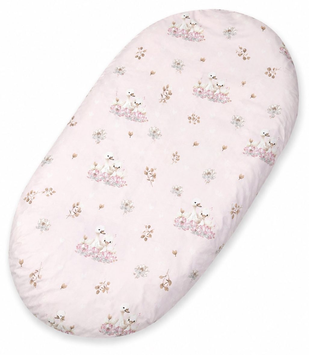 Prześcieradło bawełniane do wózka gondoli kosza Mojżesza Boho 75x35 cm - Blossom Fairies