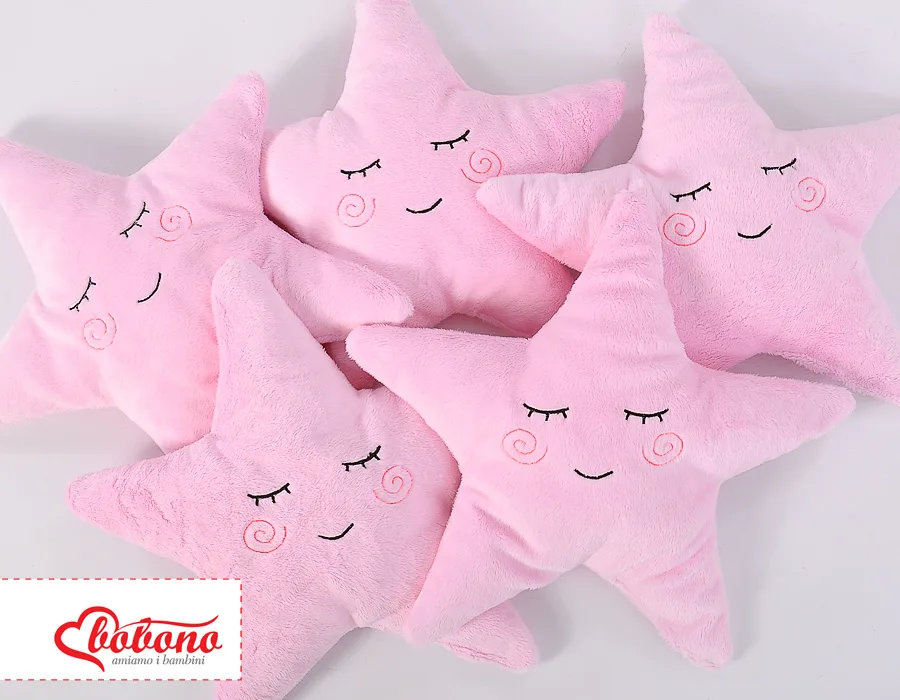 Poduszka Little STAR z grzechotką- różowa