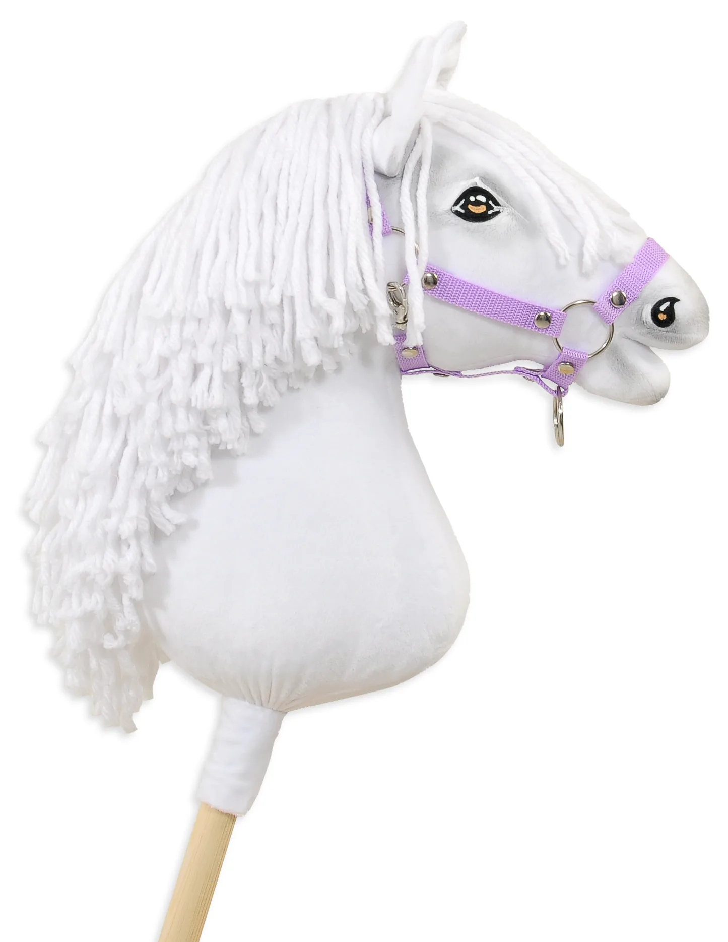 Hobby Horse Duży koń na kiju Premium - biały A3